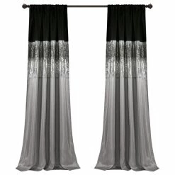 Best Pirce ❤️ Lush Decor Night Sky Single Window Panel, Black/Gray, 108"x42" ⌛