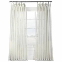 Cheapest π Half Price Drapes Signature Double Wide Off White Sheer Curtain Single Panel, 100"x120" π