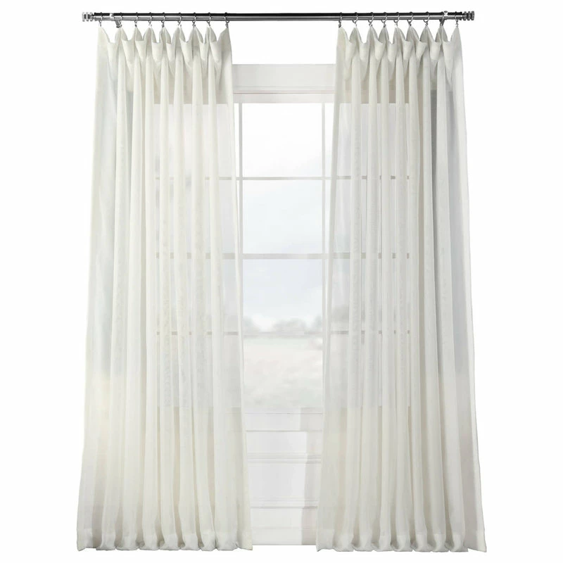 Cheapest π Half Price Drapes Signature Double Wide Off White Sheer Curtain Single Panel, 100"x120" π