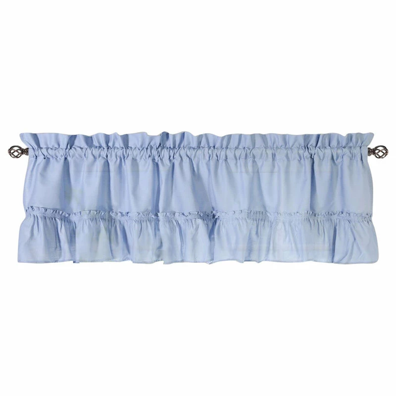 Flash Sale π― Ellis Curtain Stacey 54"x13" Ruffled Filler Valance, Slate π