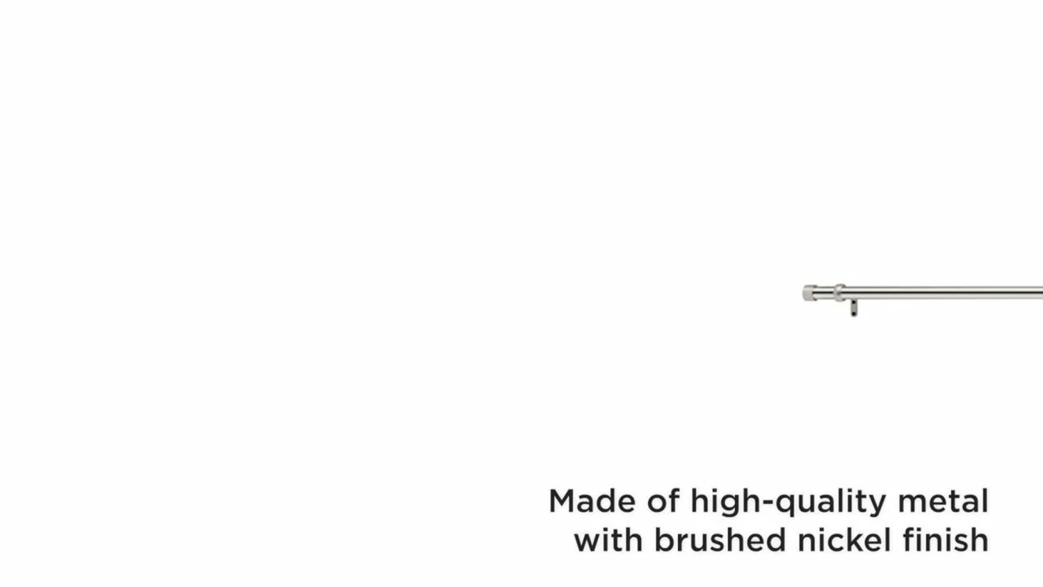 Best deal π Umbra Cappa 1" Double Curtain Rod, 36-66", Brushed Black β - Image 3