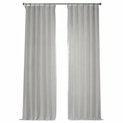 Cheapest 😉 Exclusive Fabrics & Furnishings, LLC French Linen Curtain Single Panel, Crisp White, 50"x96" ✔️