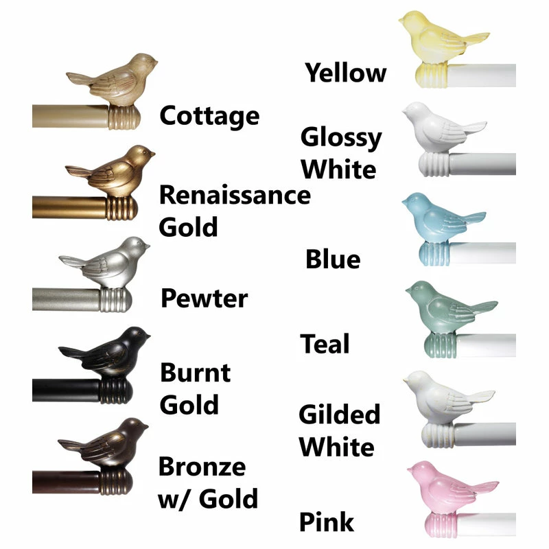Wholesale β¨ Urbanest 3/4" Bird Adjustable Curtain Rod, Renaissance Gold, 28"-48" π₯° - Image 5
