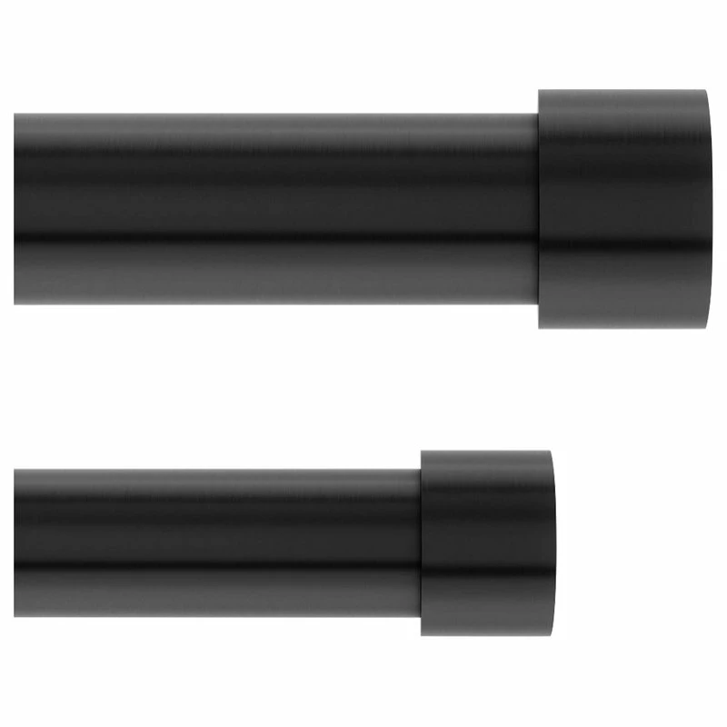 Best deal π Umbra Cappa 1" Double Curtain Rod, 36-66", Brushed Black β