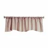 Outlet ✨ Commonwealth Home Fashions Ticking Stripe Pole Top Valance Flat 60 X 18 In Burgundy ❤️
