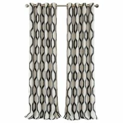 Cheap 😀 Elrene Home Fashions Renzo Blackout Grommet Linen Window Curtain, Black, 52" X 95" 👍