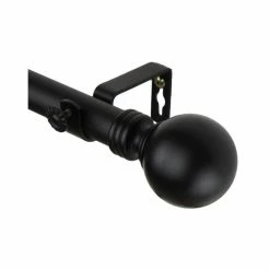 Promo ✔️ Rod Desyne Globe Curtain Rod, Black, 120"-170" 🥰