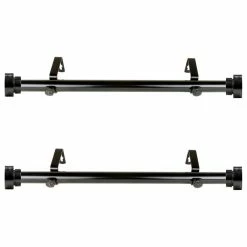 Deals 🤩 Rod Desyne 1" Dia. Side Curtain Rod 12-20" Long, Set Of 2, Black ⌛
