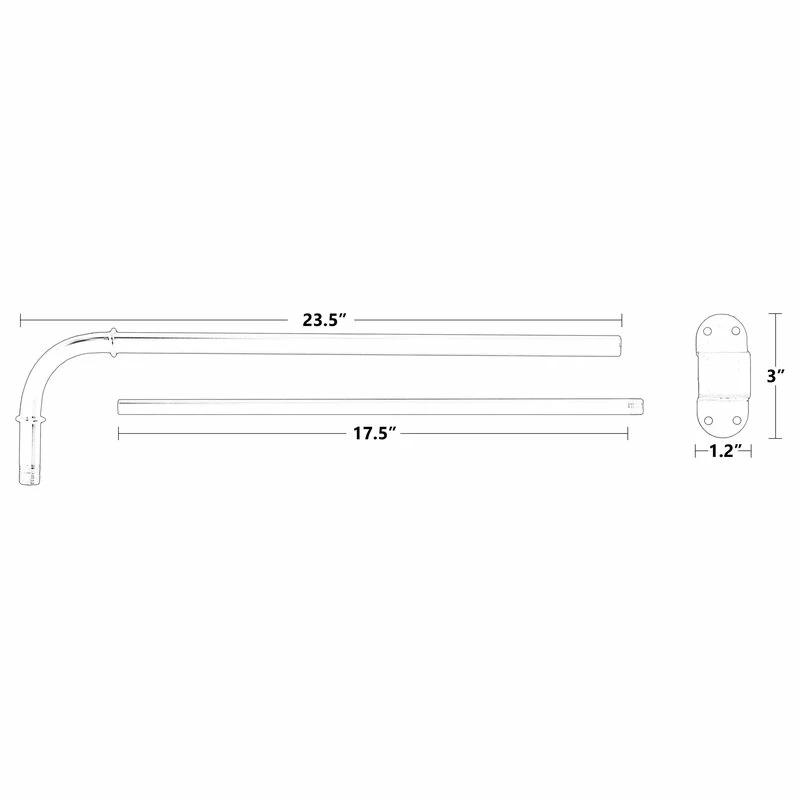 Brand new π₯° Urbanest 1/2” Adjustable Wall Mounted Swing Arm Rods 24"-38", White, Set Of 2 β¨ - Image 3