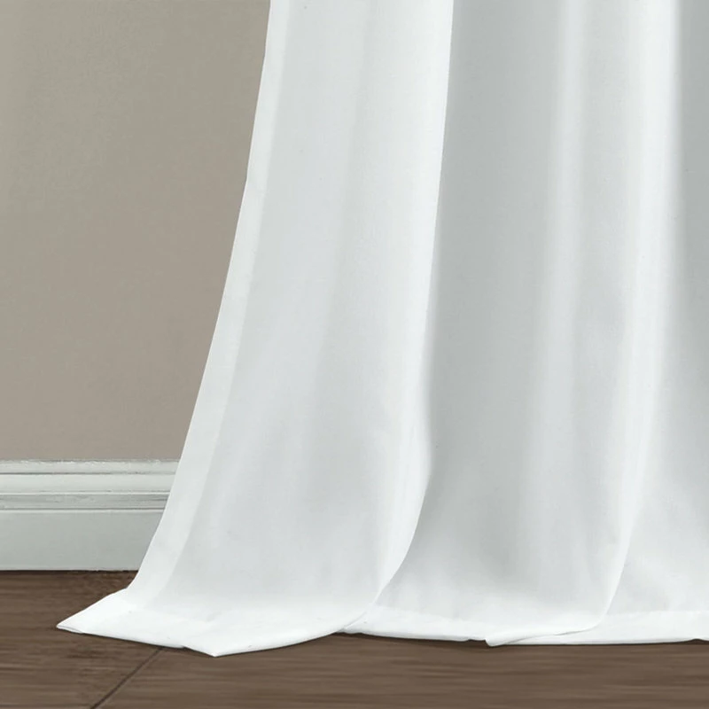 Outlet π Lush Decor Shimmer Sequins Window Panel Set, White/Black, 84"x42" π - Image 5