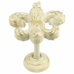 Coupon 😉 Urbanest Fleur De Lis Medallion Drapery Holdback, Gilded French White, Single 😉