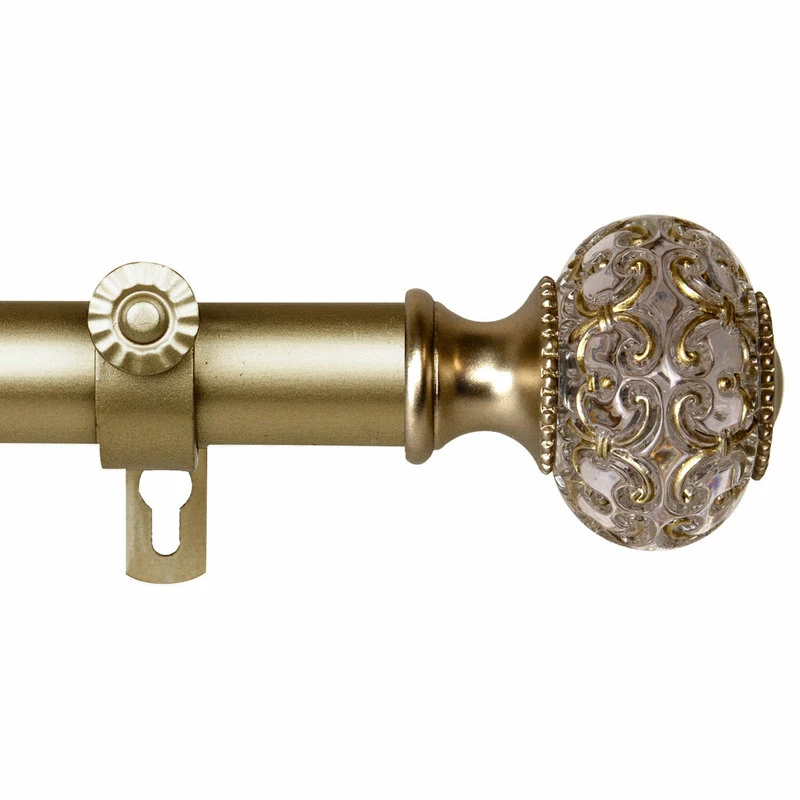 Promo π Rod Desyne Bailey 1" Diameter Curtain Rod, Gold, 66-120" π - Image 2