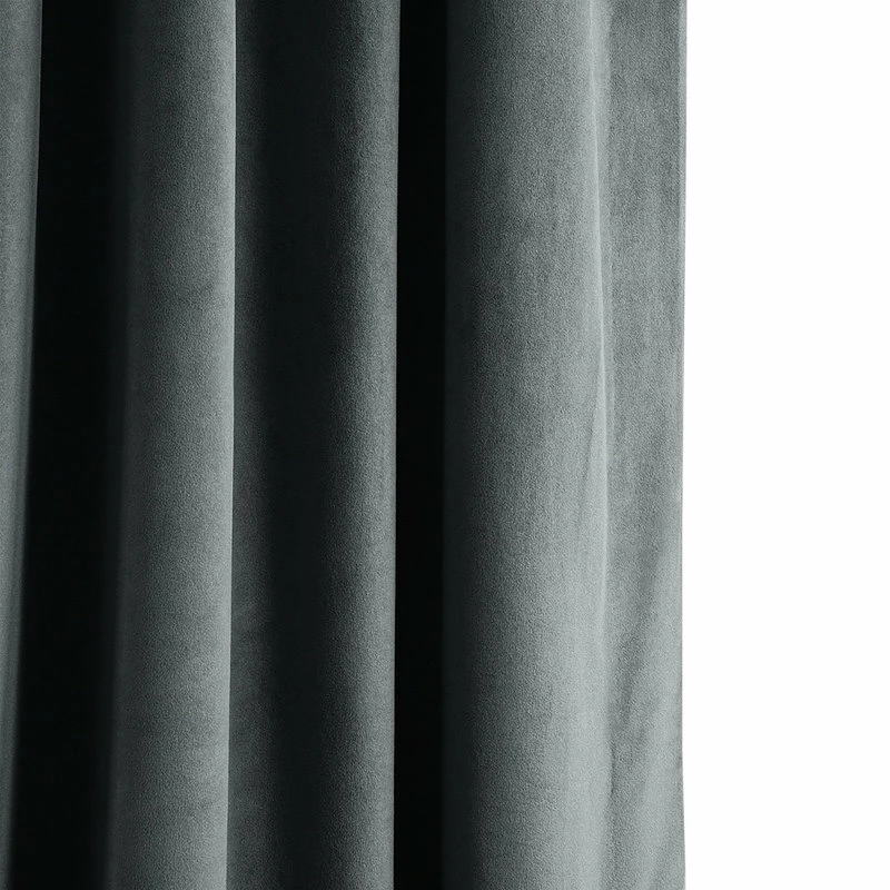 Best reviews of π Half Price Drapes Signature Natural Gray Blackout Velvet Curtain Single Panel, 50"x96" π― - Image 9