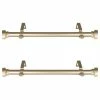 Best deal 👏 Rod Desyne 1" Dia. Side Curtain Rod 12-20" Long, Set Of 2, Light Gold 🥰