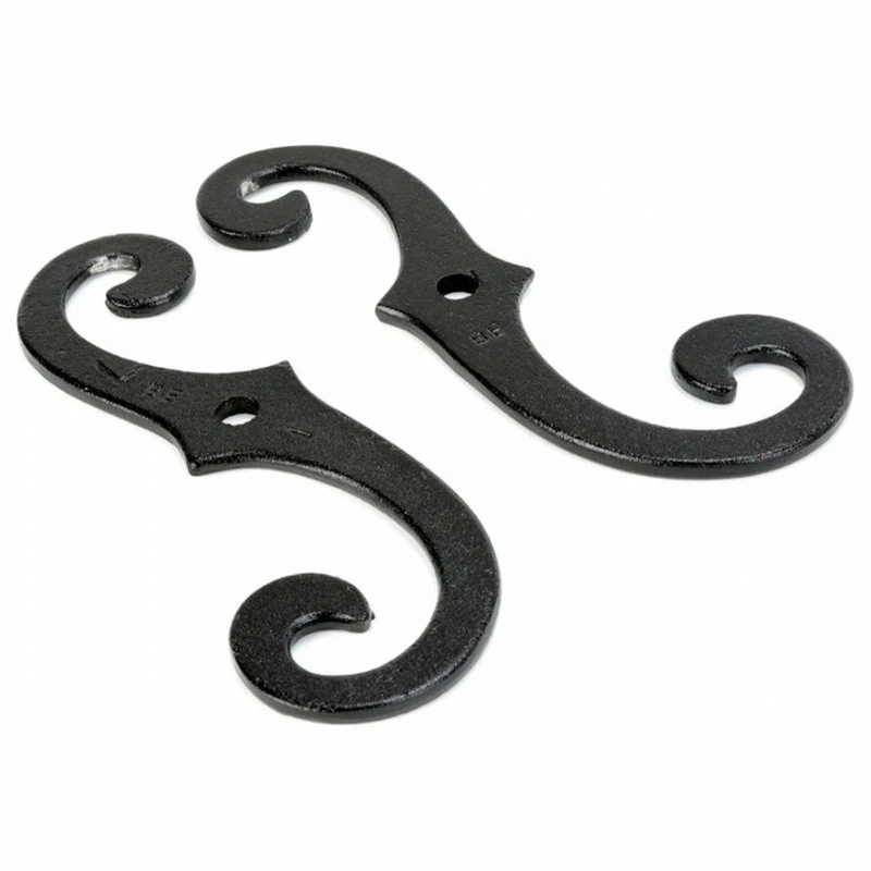 New ✨ Renovators Supply Manufacturing Black Shutter 🐕 Dog Holders 6.5" Long S Style Solid Aluminium With Mounting Screws ✨ - Image 4