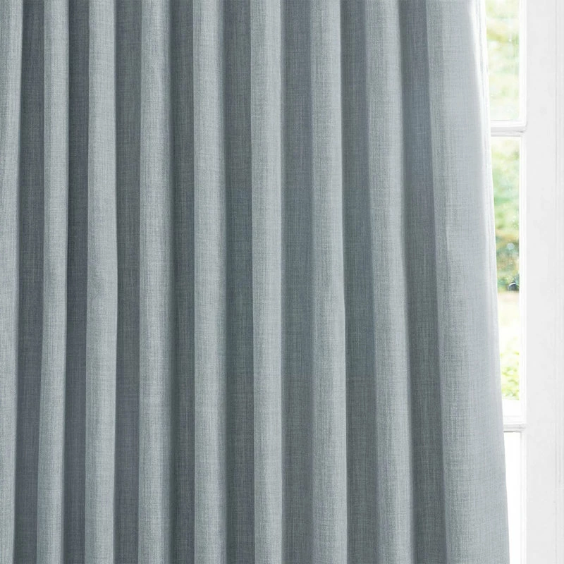 Deals π Exclusive Fabrics & Furnishings, LLC Faux Linen Extra Wide Room Darkening Curtain Single Panel, Heather Grey, 100"x12 π₯° - Image 8
