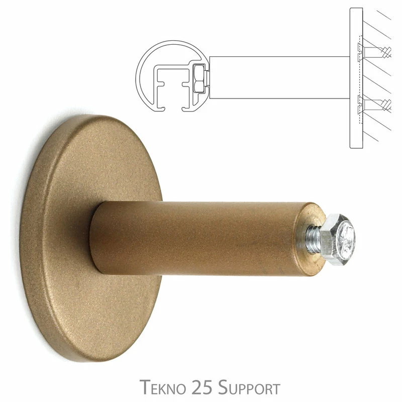 Outlet π Art Decor Deco Traverse Rod 1 With Empire Finial, Champagne, 132 π - Image 4