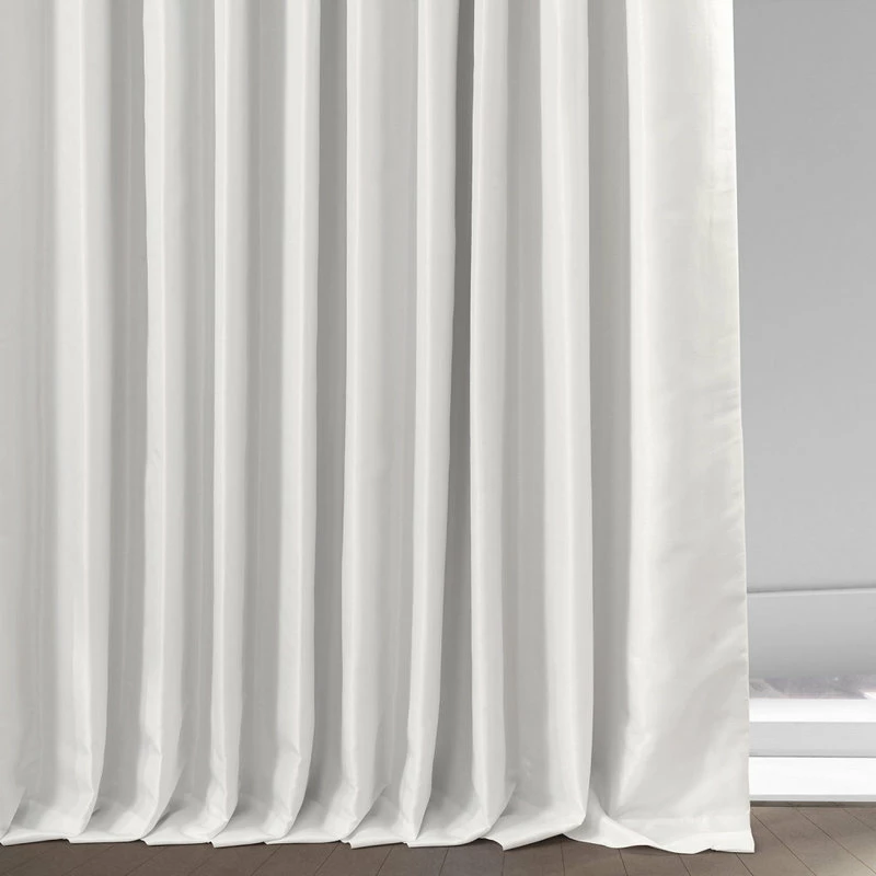 Cheapest π€© Half Price Drapes Blackout Extra Wide Vintage Textured Faux Dupioni Curtain, Off White, 100"x96" π - Image 6