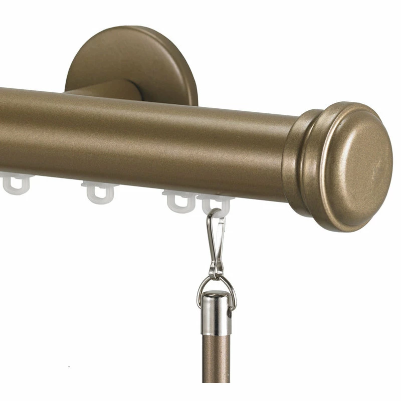 Outlet π Art Decor Deco Traverse Rod 1 With Empire Finial, Champagne, 132 π