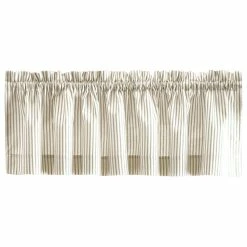 Best deal 𧨠Ellis Curtain Plaza Stripe 58" X 15" Tailored Valance, Tan π