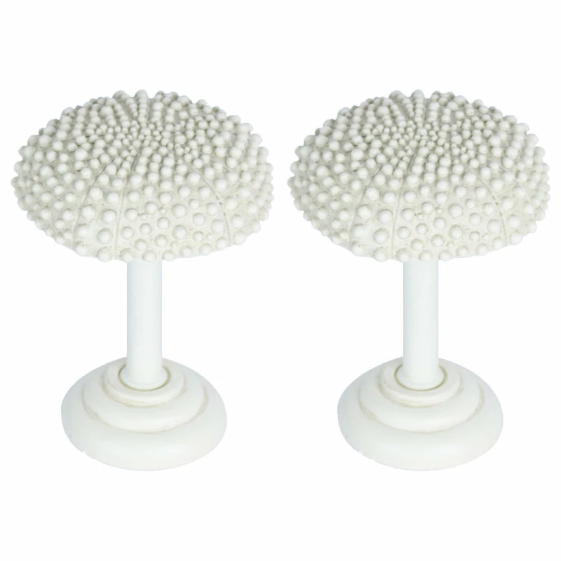 New π Urbanest Urchin Drapery Holdback Medallion, Ivory, Set Of 2 π