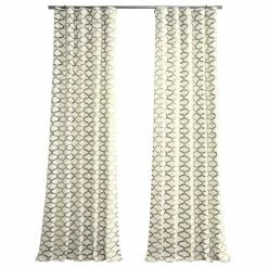 Outlet 😍 Half Price Drapes Illusions Silver Gray Printed Cotton Curtain Single Panel, 50"x96" 🤩