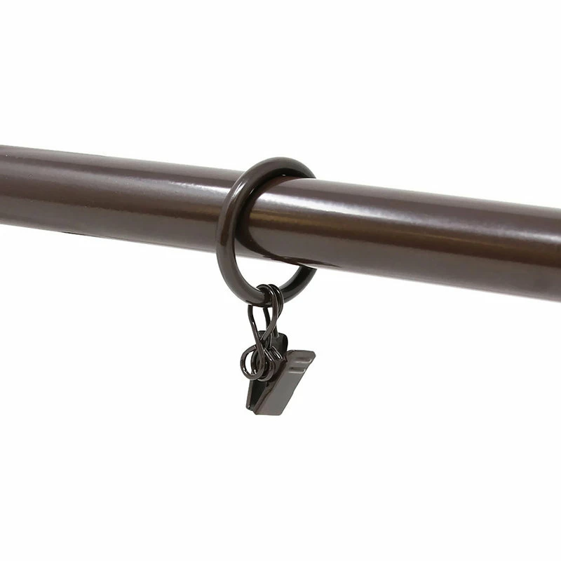 Promo β¨ Urbanest 1" Metal Curtain Rings With Clips And Eyelets, Bronze, Set Of 10 π - Image 3