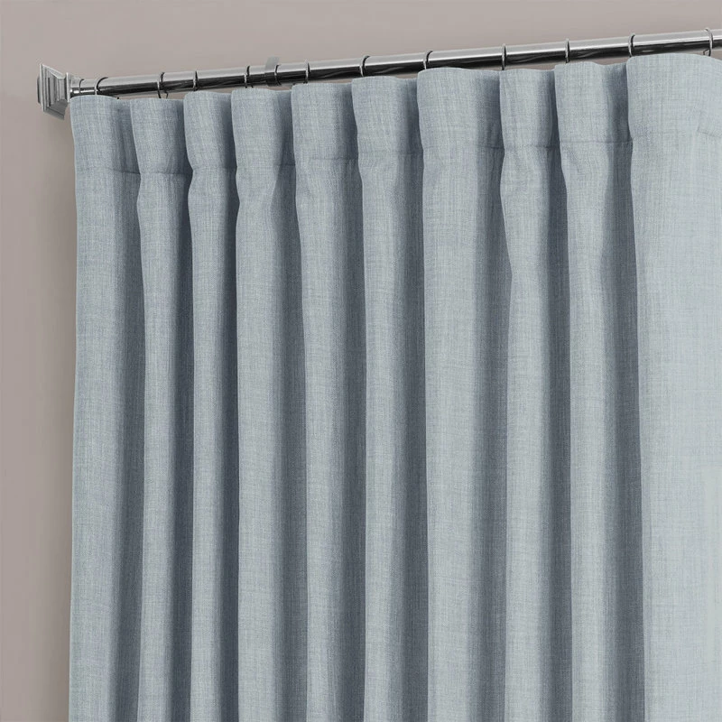 Deals π Exclusive Fabrics & Furnishings, LLC Faux Linen Extra Wide Room Darkening Curtain Single Panel, Heather Grey, 100"x12 π₯° - Image 4