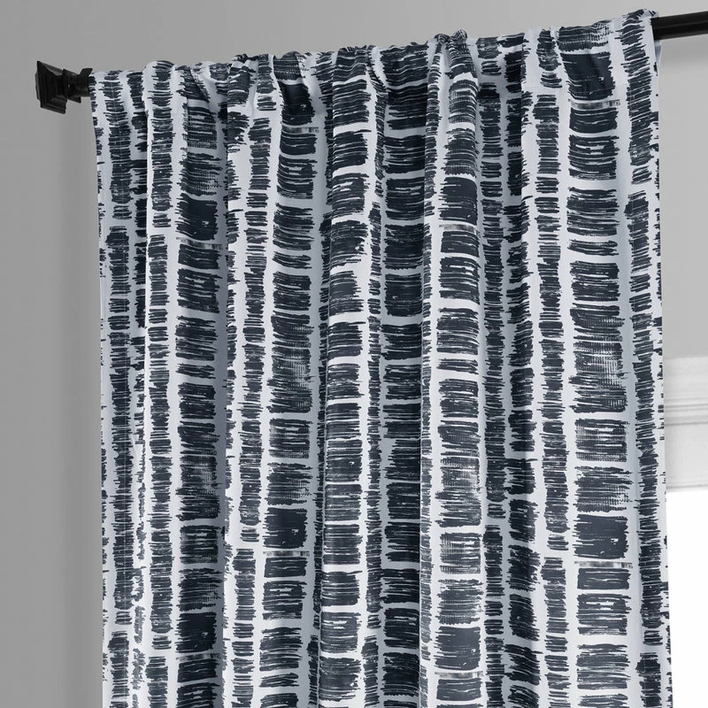 Deals π Exclusive Fabrics & Furnishings, LLC Matchstick Charcoal Black Blackout Room Darkening Curtain Pair, 50Wx108L π― - Image 7
