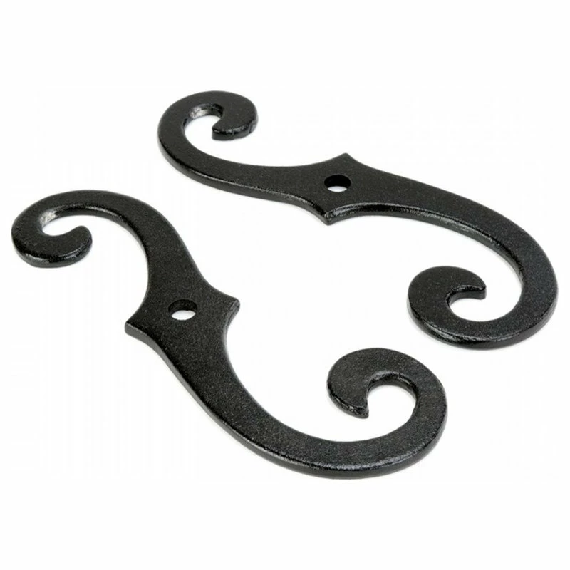 New ✨ Renovators Supply Manufacturing Black Shutter 🐕 Dog Holders 6.5" Long S Style Solid Aluminium With Mounting Screws ✨ - Image 3