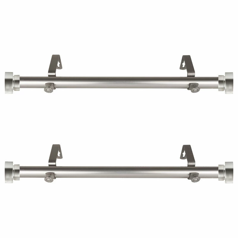 Coupon π₯° Rod Desyne 1" Dia. Side Curtain Rod 12-20" Long, Set Of 2, Satin Nickel π₯°