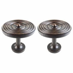 Budget 😉 Urbanest Set Of 2 Large Swirl Drapery Medallion Holdback, Mahogany 🔔