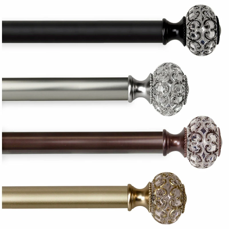 Promo π Rod Desyne Bailey 1" Diameter Curtain Rod, Gold, 66-120" π - Image 3