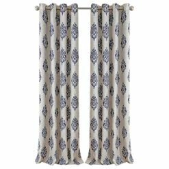 New β Elrene Home Fashions Navara Medallion Room Darkening Window Curtain, Navy, 52"x95" β¨
