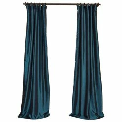 New 👍 Exclusive Fabrics & Furnishings, LLC Meditteranean Blackout Faux Silk Taffeta Curtain Single Panel, 50"x96" 🔥