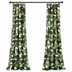 Hot Sale 👏 Lush Decor Tropical Paradise Window Panel Set, Green, 84"x52" 👏