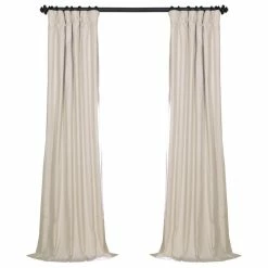 Deals 👍 Half Price Drapes Hazelwood Beige Solid Cotton Blackout Curtain Single Panel, 50"x 96" 😀