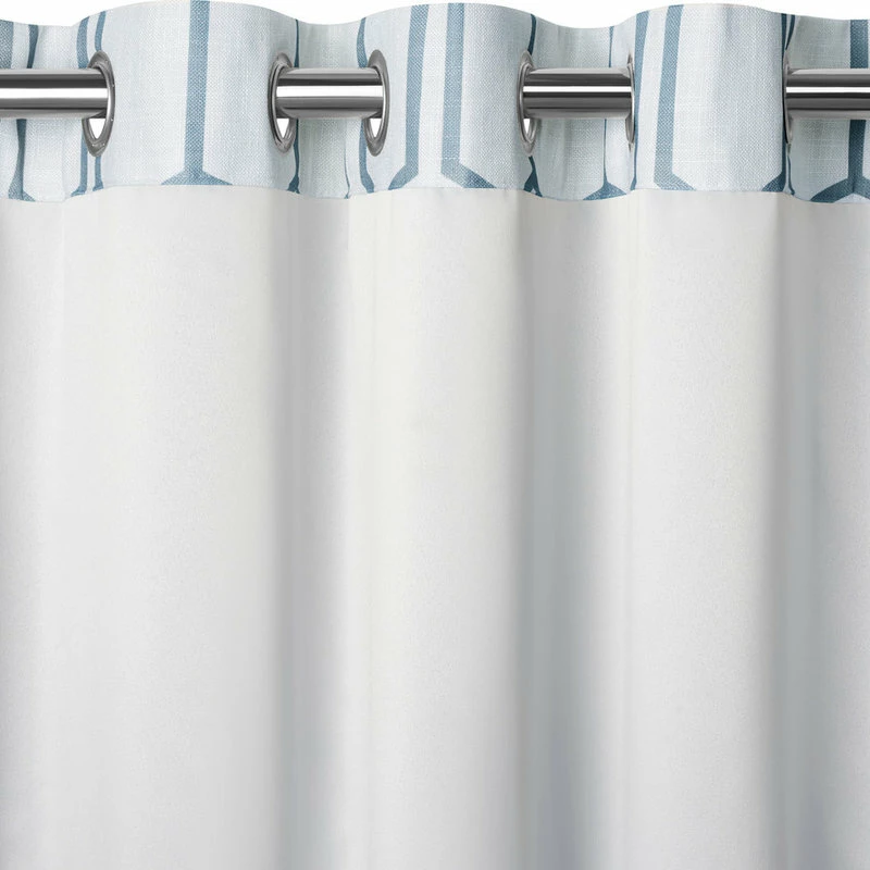 Deals π Elrene Home Fashions Kaiden Geometric Room Darkening Window Curtain, Blue, 52 In. X 95 In. π - Image 2