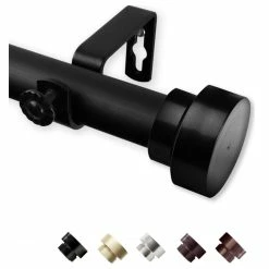 Discount 🤩 Rod Desyne Bonnet Curtain Rod, Black, 66-120" 🔔