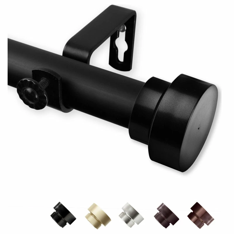 Discount π€© Rod Desyne Bonnet Curtain Rod, Black, 66-120" π