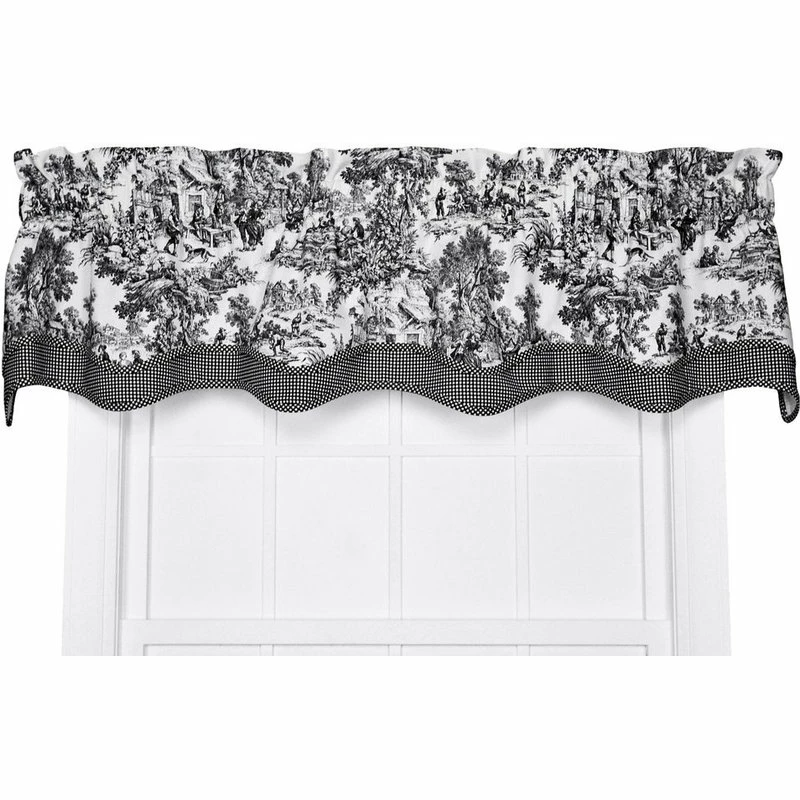 Hot Sale π Ells Curtain Ellis Curtain Victoria Park Toile 70"x15" Bradford Valence, Black β¨ - Image 2