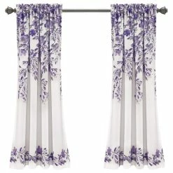 Coupon 💯 Lush Decor Tanisha Room Darkening Window Panel, Set Of 2, Purple/Gray, 63"x52" ⌛