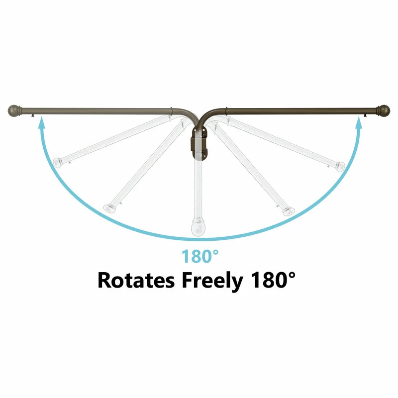 Brand new π₯° Urbanest 1/2” Adjustable Wall Mounted Swing Arm Rods 24"-38", White, Set Of 2 β¨ - Image 6