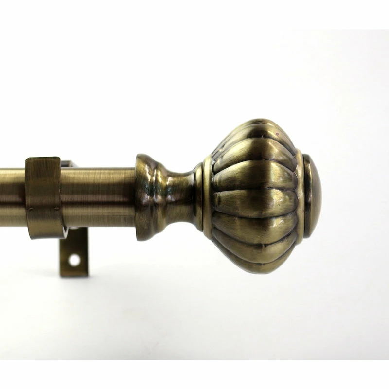 Outlet π₯ Urbanest 1" Doorknob Drapery Curtain Rod, Antique Brass, 28"-48" π₯° - Image 2
