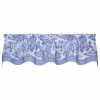Best Sale 🧨 Ells Curtain Ellis Curtain Victoria Park Toile 70"x15" Bradford Valence, Blue 🛒