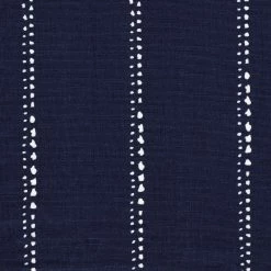 Budget 🧨 Close To Custom Linens Tailored Valance Carlo Vintage Indigo Blue Dot Stripe Lined Cotton 🔔