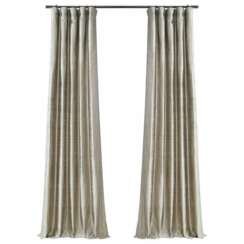 Cheap ⭐ Half Price Drapes Cashmere Textured Dupioni Silk Curtain Single Panel, 50"x96" ✨