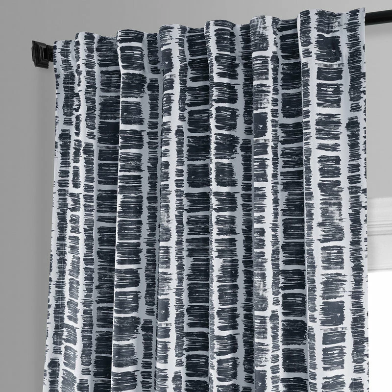 Deals π Exclusive Fabrics & Furnishings, LLC Matchstick Charcoal Black Blackout Room Darkening Curtain Pair, 50Wx108L π― - Image 8