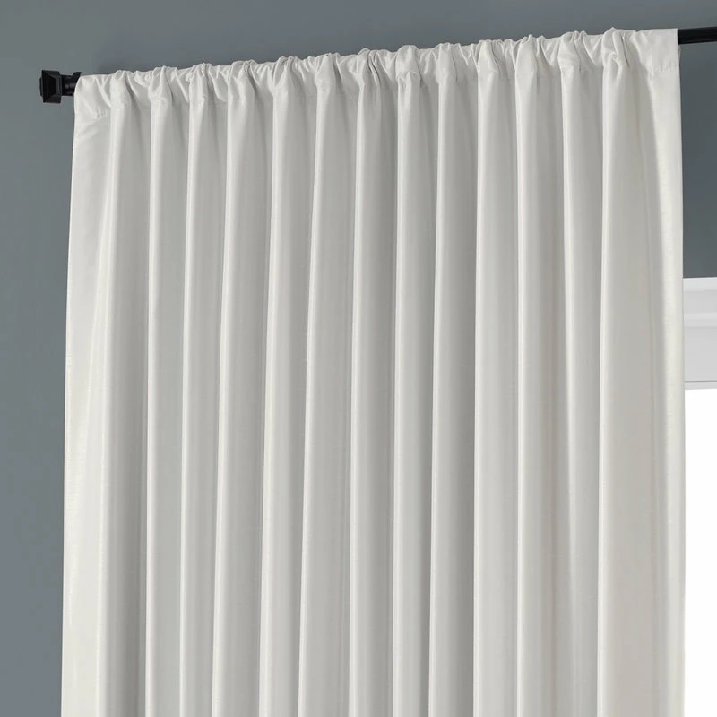 Cheapest π€© Half Price Drapes Blackout Extra Wide Vintage Textured Faux Dupioni Curtain, Off White, 100"x96" π - Image 4