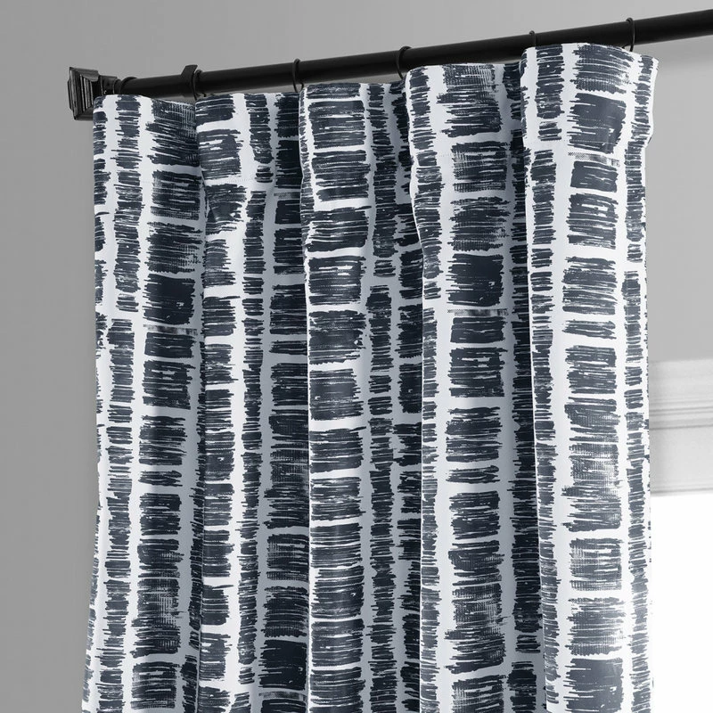 Deals π Exclusive Fabrics & Furnishings, LLC Matchstick Charcoal Black Blackout Room Darkening Curtain Pair, 50Wx108L π― - Image 6